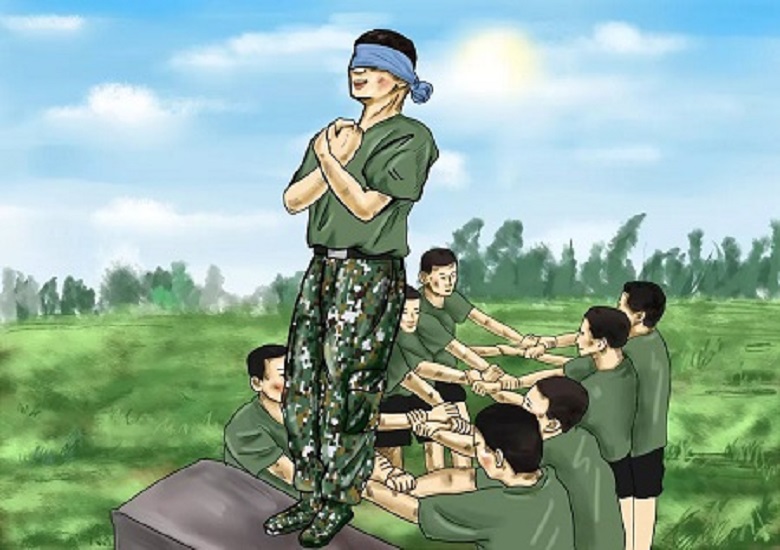 信任背摔