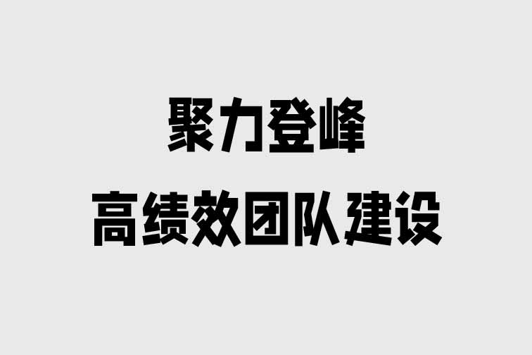 高績效團隊建設