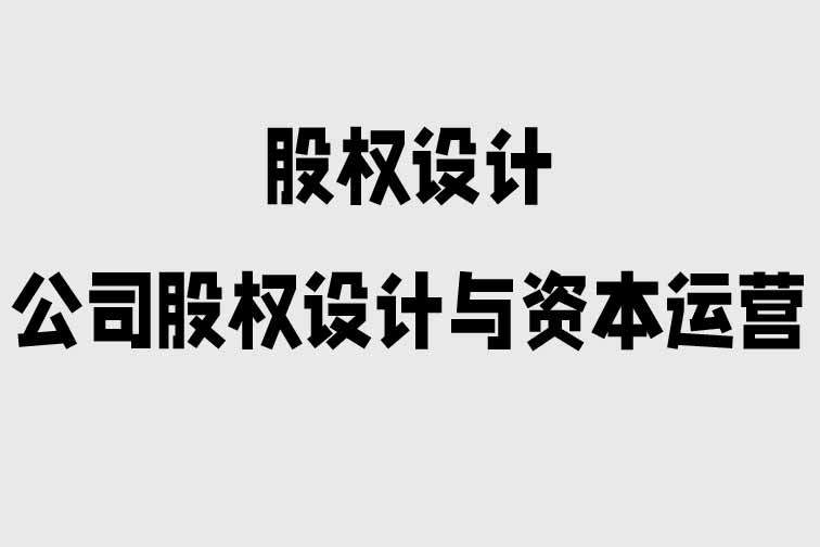 股權設計：公司股權設計與資本運營